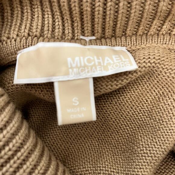 Michael Michael Kors Sleeveless Tunic Cowl Neck Sweater Small Hi Lo Preppy Soft - Picture 5 of 5